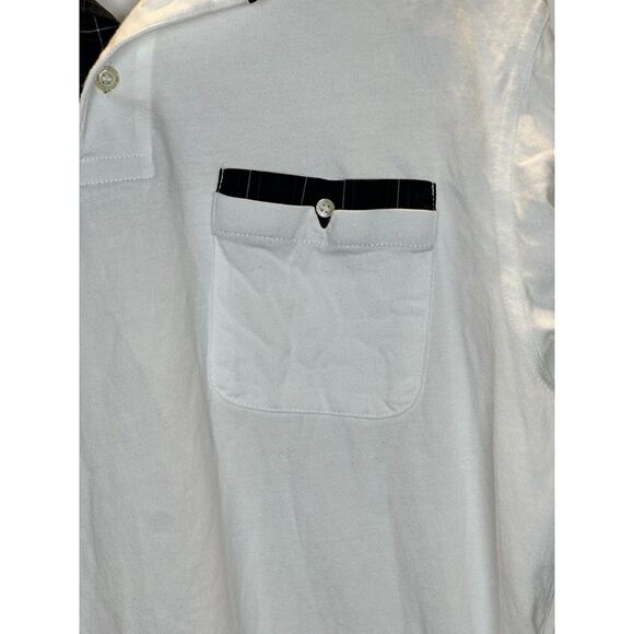 Barbour Men's Size L White Corpatch Long Sleeve Polo Shirt EUC - Picture 9 of 11